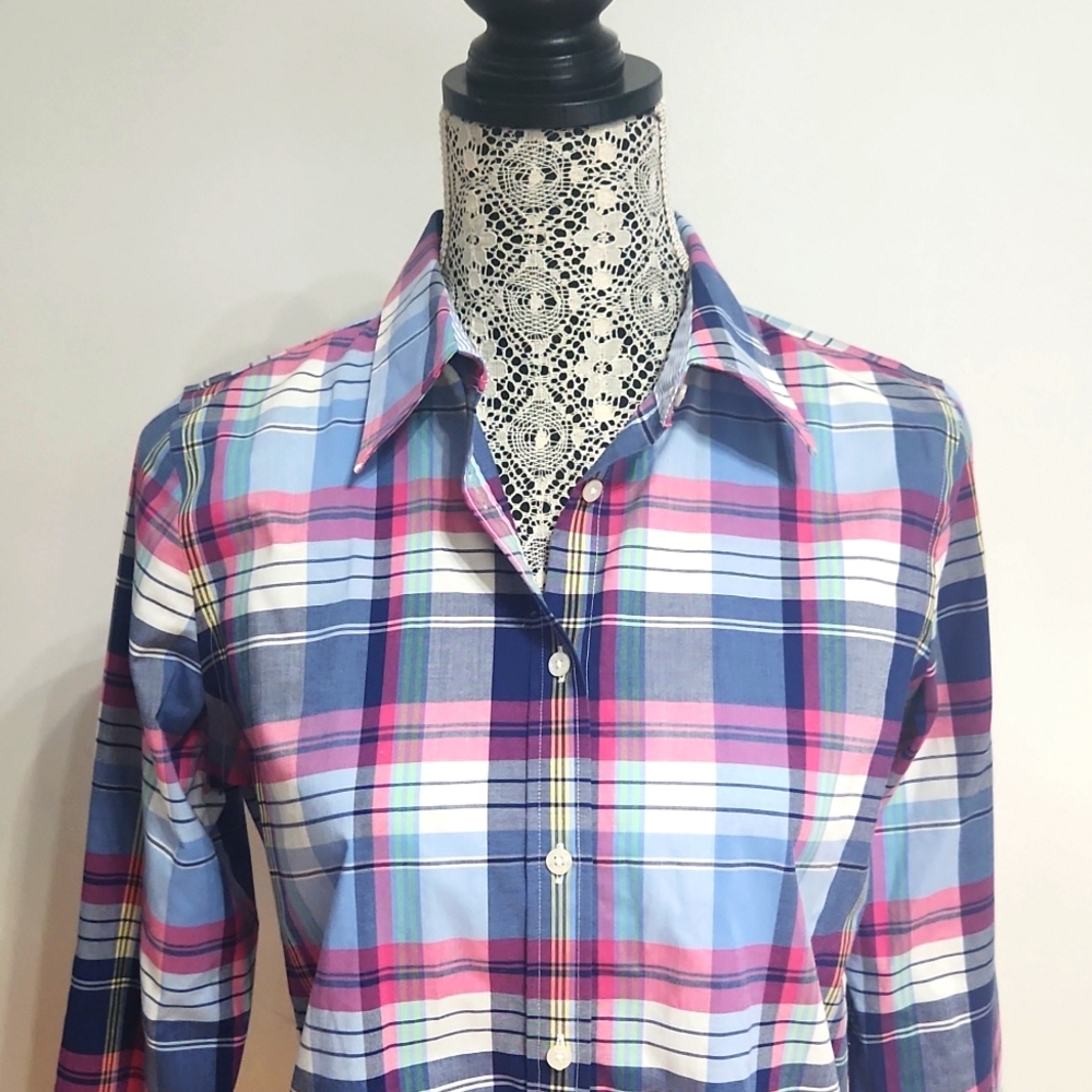 [MP] CHAPS Plaid No Iron Shirt - Women (medium petite) NWOT